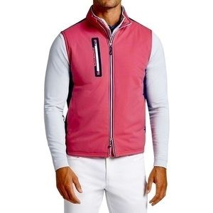 Peter Millar Golf Vest Crown Sport Hyperlite Fuse Hybrid Cape Red/Navy- Men’s L